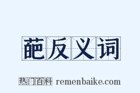 葩反义词是什么意思的图片